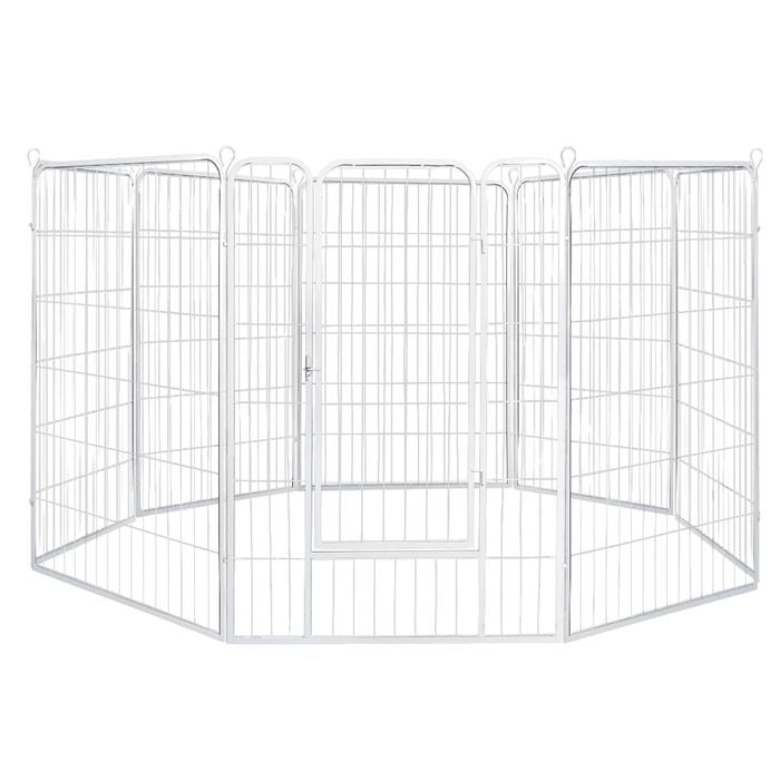 Pawz 32" Double Door Pet Crate With Divider White