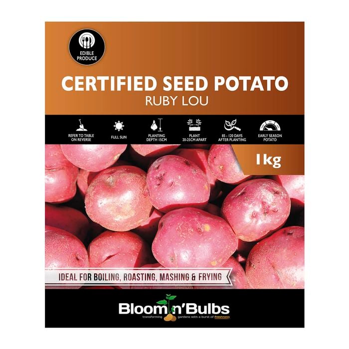 Bloomin' Bulbs 1kg Certified Seed Potato Ruby Lou