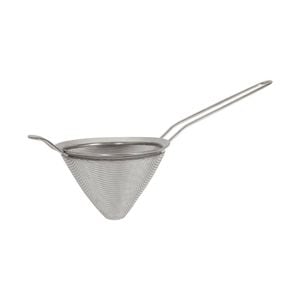 Argon Tableware 10cm Stainless Steel Conical Strainer - Metal Kitchen Strainer Cooking Wire Mesh Skimmer Spoon Sifter Sieve