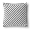 Cadence & Co. Oscar Faux Linen Striped Cushion Charcoal