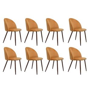 Levede 8pcs 42x46x84cm  Dining Chairs - Mustard