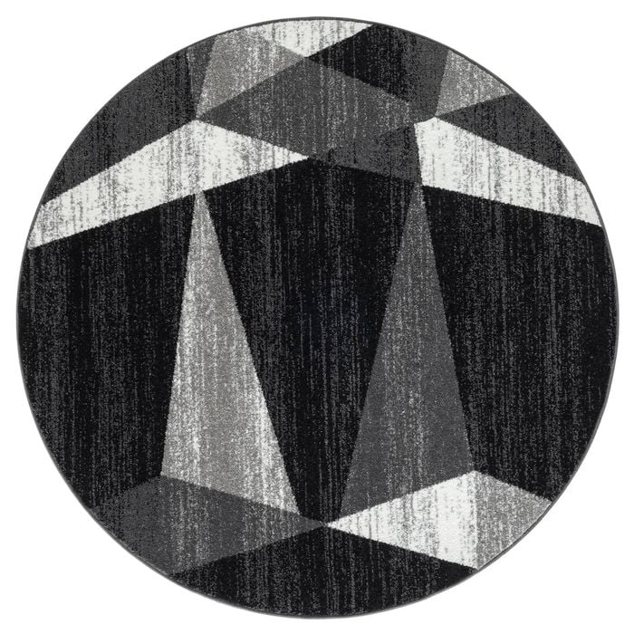 Adore Geometric Textural Rug Grey - 160 x 160 cm