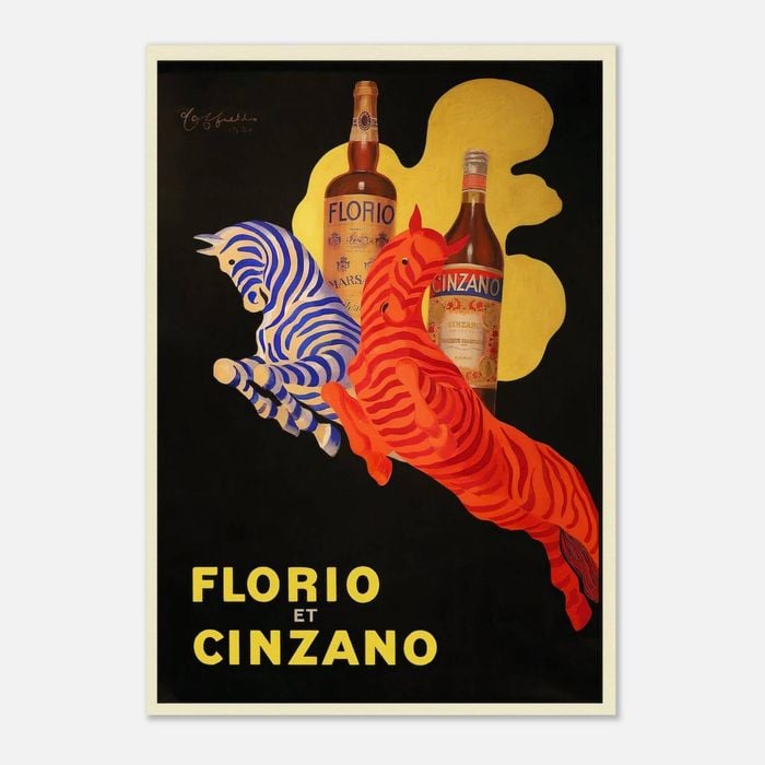 Galrie Florio Cinzano Vintage Italian Aperitif Advertising Poster - Art for Your Home, Poster Only, A2 42 x 60cm (16 x 24inch)