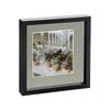 Nicola Spring 10" x 10" Black 3D Box Photo Frame - 6" x 6" Mount
