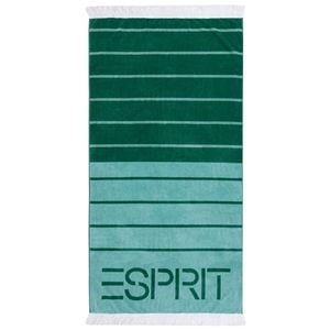 Esprit Solara Cotton Beach Towel 400gsm 80cm x 160cm Green Stripes