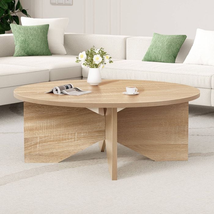 ALFORDSON Coffee Table X Leg 80cm Wood