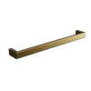Hotwire 600mm Gold Single Horizontal Square Heated Towel Rail