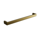 Hotwire 600mm Gold Single Horizontal Square Heated Towel Rail