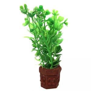 Aqua One Betta Pot Plant Mixed Green Plants Ornament 10cm (24330)