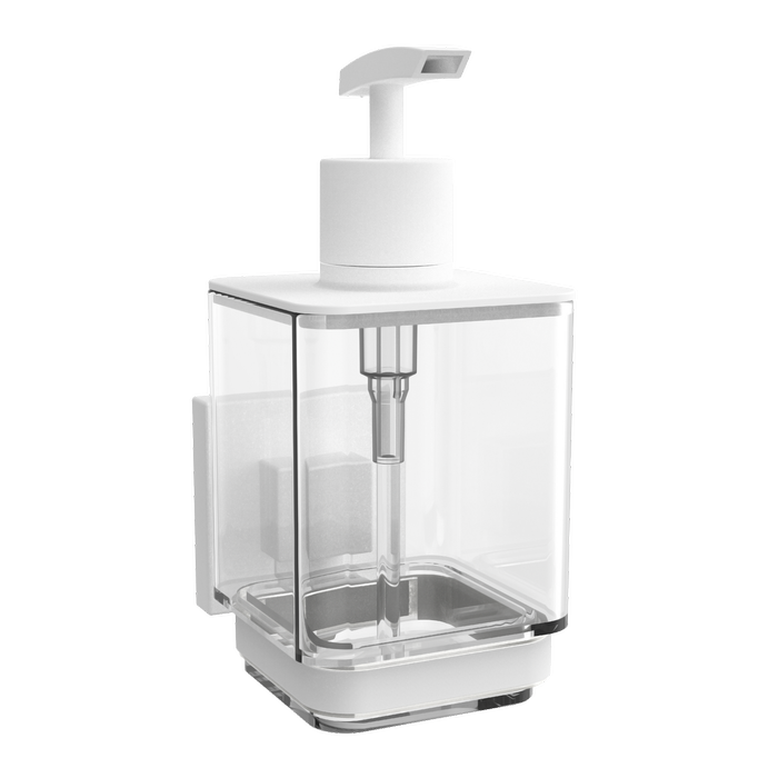 Fusion-Loc Matte White Style Suction Liquid Soap Dispenser
