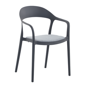Marquee Black Resin Chair With Cushion