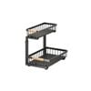 CARLA HOME 2-Tier Kitchen Under Sink Organiser Storage with Height Adjustable, Unique Slide Rail & Suction Cups for Storage