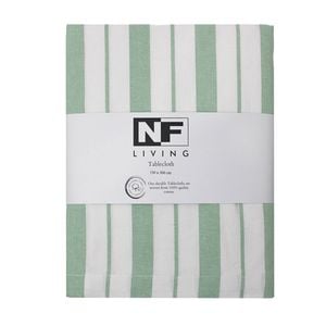 NF Home & Entertaining Essentials French Table Cloth 32x26cm Striped Sage