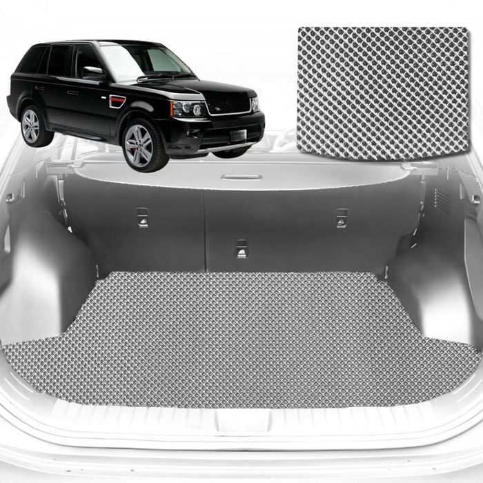 6D Diamond Car Boot Mat for Land Rover Range Rover Sport L3202005-2013-(3rd Row seats up/7 seater)-Cargo Mat-Grey-Outback GT