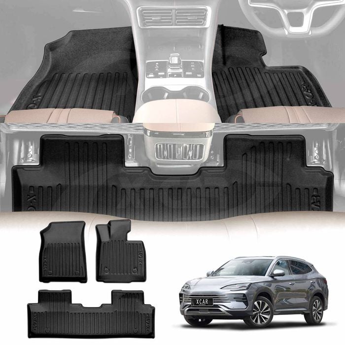 3D Floor Liner Carpet Complete Set for BYD SEALION 6 SEALION6 2024-Onwards Heavy Duty Rubber Car Mat