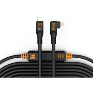 Tether Tools Tetherpro 9.4m Usb-c/usb-c Straight To Right Black