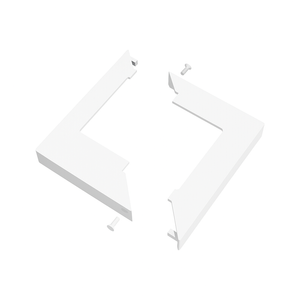 ProtectorAl 100 x 100mm Matt White Aluminium 2 Part Flanged Post Domical Cover Plate