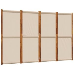 vidaXL 4-Panel Room Divider Privacy Screen Partition Foldable Paravent Taupe