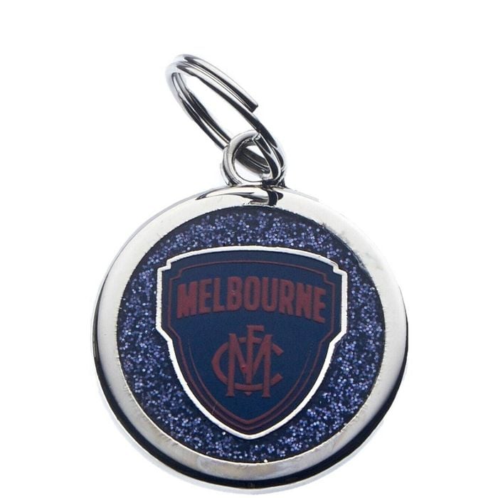 Afl Pet Id Tag - Melbourne Demons - Engravable - 25mm Diameter