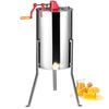 VEVOR Manual Honey Extractor Silver Stainless Steel Beekeeping Extraction with Height Adjustable Stand