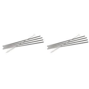 2 x 4pc Wiltshire Reusable Stainless Steel Drinking Straws