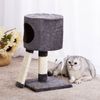 Charlie's Lite Cat Tree Cubby With Scratching Post Charcoal - 30x30x52cm