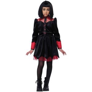 Gothic Vampiress Scary Horror Halloween Fancy Dress Child Girls Costume XL