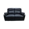 Bella 2 Seater Electric Recliner Genuine Leather Upholstered Lounge - Black
