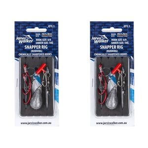 2x Jarvis Walker Running Snapper Rig with 56g Bomb Sinker Size 6/0