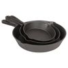 BobbyQ 3 Piece Cast Iron Frying Pan Set - 6" | 8" | 10"