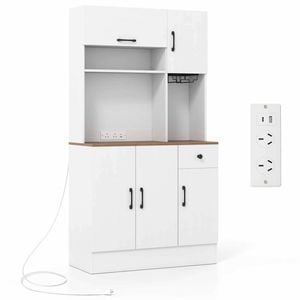 Costway Sideboard Buffet Storage Cabinet White 1.7m