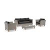 Carolina 3+1+1 Seater Outdoor Wicker Patio Lounge Set With Coffee Table