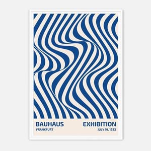 Galrie Bauhaus Exhibition Poster from Frankfurt 1923-Vintage Art Print for Modern Decor, White Frame, A1 60 x 84cm (23 x 33inch)