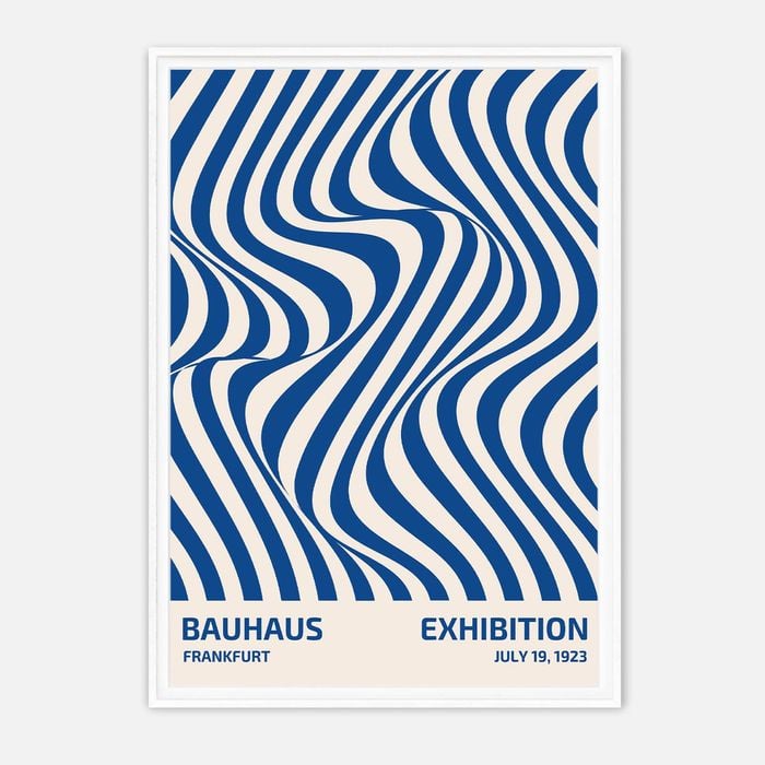 Galrie Bauhaus Exhibition Poster from Frankfurt 1923-Vintage Art Print for Modern Decor, White Frame, A1 60 x 84cm (23 x 33inch)