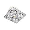 Click 4 x 275W Silver Ducted 3 in 1 Heater Bathroom Exhaust Fan - Silver