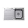 Mondella 780mm Stainless Steel Cadenza Right Hand Single Bowl Sink With Drainer