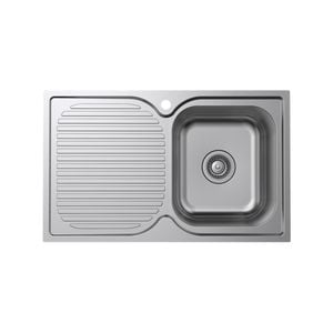 Mondella 780mm Stainless Steel Cadenza Right Hand Single Bowl Sink With Drainer
