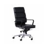 Olg Metro High Back Executive Chair Fixed Arms Polished Base New Black Vinyl
