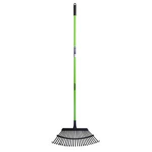 Saxon Fibreglass Long Handle Metal Head Leaf Rake
