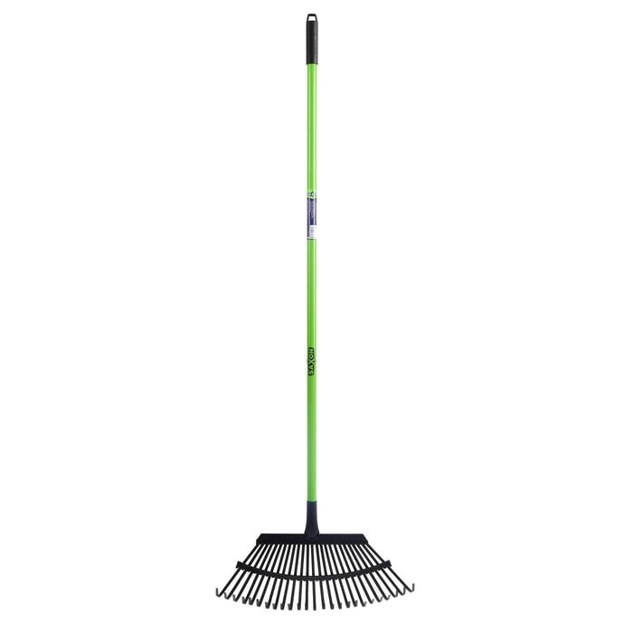 Saxon Fibreglass Long Handle Metal Head Leaf Rake
