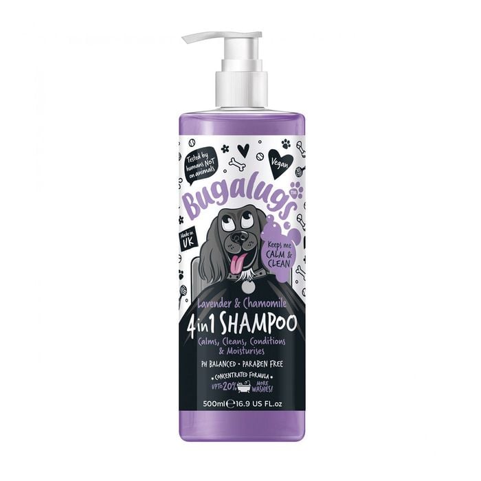 Bugalugs 500ml 4 In 1 Lavender And Chamomile Dog Shampoo