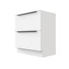 Stein 600 x 450 x 810mm White Select Floor Standing Black Integrated Handle Vanity - Cabinet Only