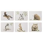 6pk Ashdene Bush Buddies Kitchen Dining Table 21x29cm Placemats