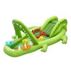Bestway Inflatable Crocodile Kids Play Pool with Slide Ring Toss Game Fishing Net 234cmx163cm Green