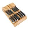 In-Drawer Knife Block Bamboo Organizer