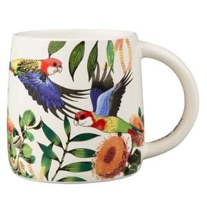 Maxwell & Williams Eloise Short Native Grace Eastern Rosella Porcelain Mug 350ml