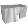 Build-A-Shed 1.2 x 3.7 x 2.0m Skillion Double Hinged Side Doors Shed - Zinc