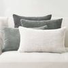 Gioia Casa Corduroy Velvet Cushion Covers - Soft Velvet Fabric with Hidden Zipper - Gradient Grey, 30cm x 50cm (Pack of 4)