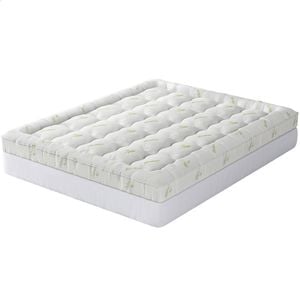 STARRY EUCALYPT Bamboo Fibre Pillowtop Mattress Topper Underlay Pad 11cm Double