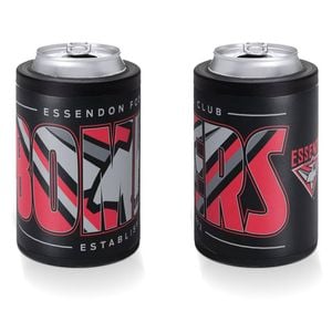 Essendon Bombers AFL Insulated Stainless Steel Can Cooler With Twist Top Lid